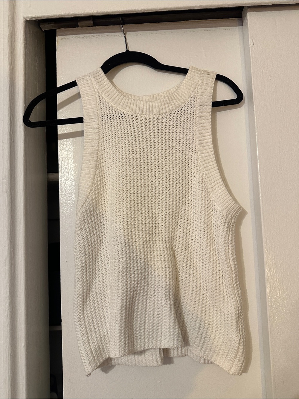Anthropologie Cream Sleeveless Knit Tank